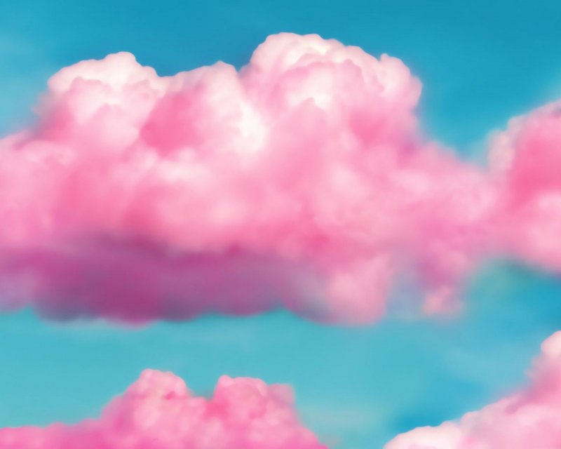 Облака розового цвета