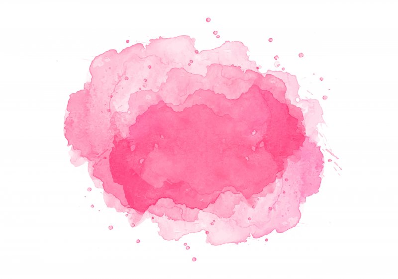 Розовое пятно акварель