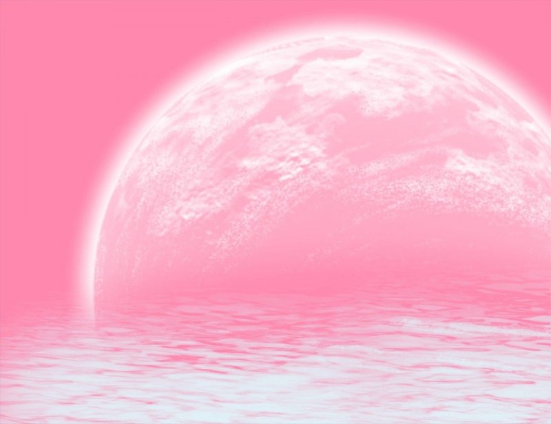 Розовое небо с луной