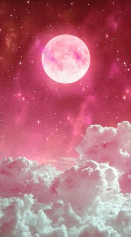Космическое небо розовое
