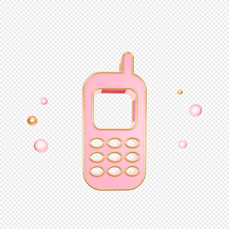 Иконка телефона в розовом цвете