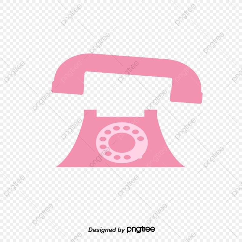 Значок телефона розовый PNG