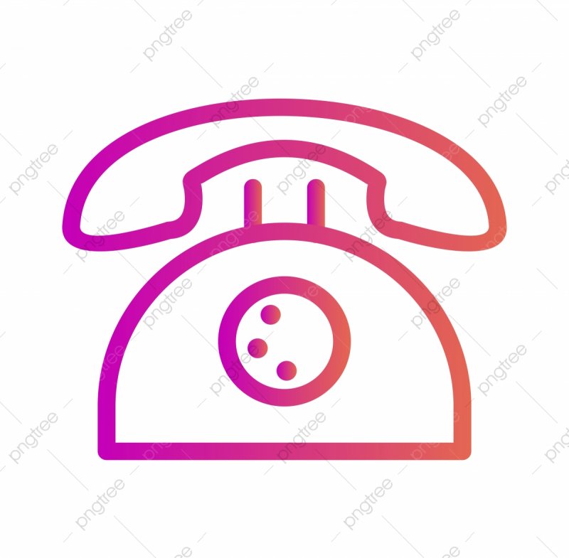 Розовая иконка звонок