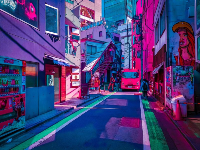 Японские Неоновые улицы