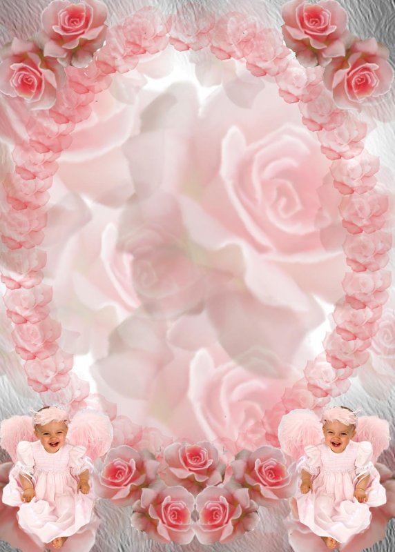 Свадебный фон розовый рамки