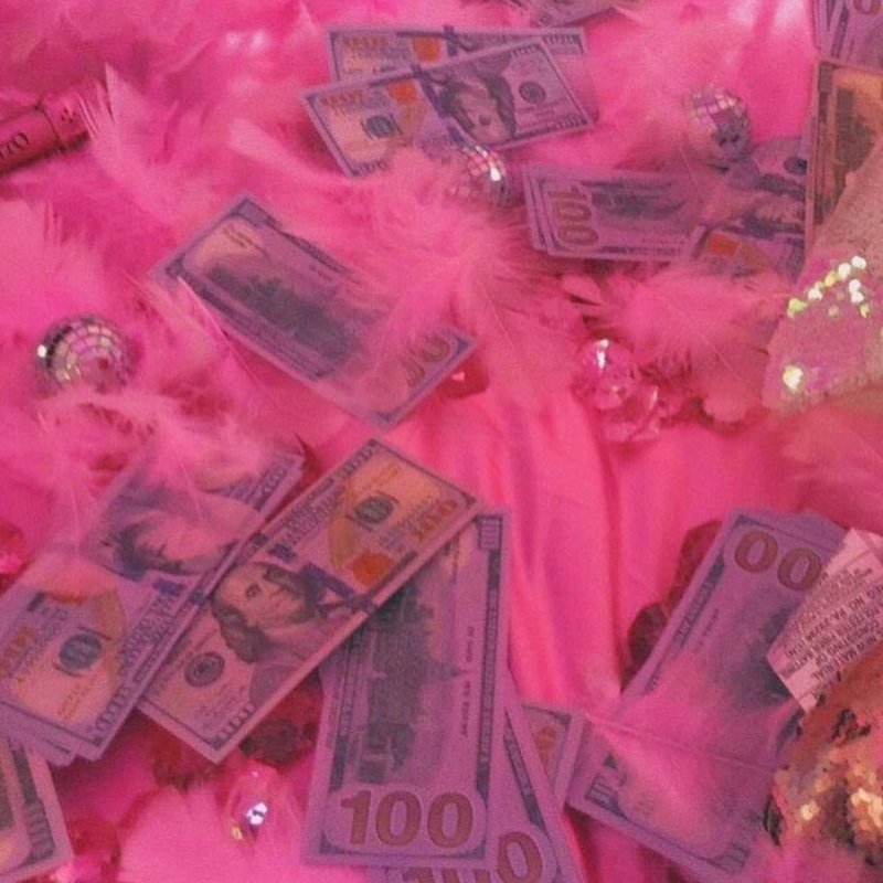 Эстетика богатства розовый деньги