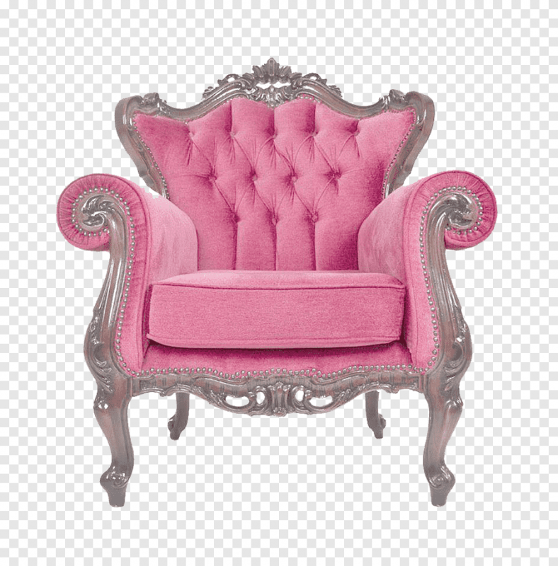 Кресло трон розовое