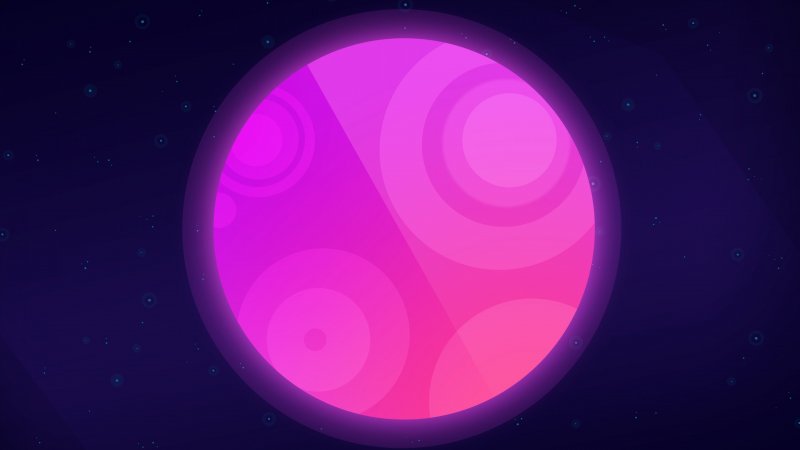 Неон Планета фиолетовый