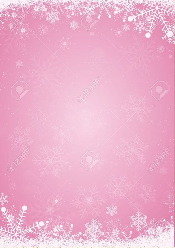 Новогодний фон в розовом цвете