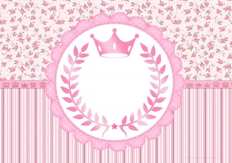 Розовый фон с короной