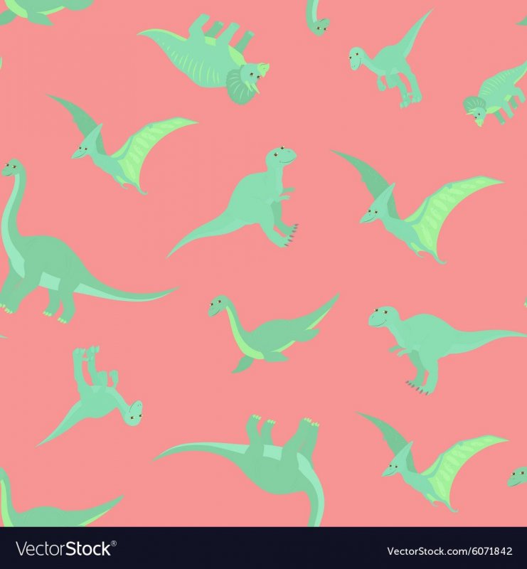 Динозавр на розовом фоне