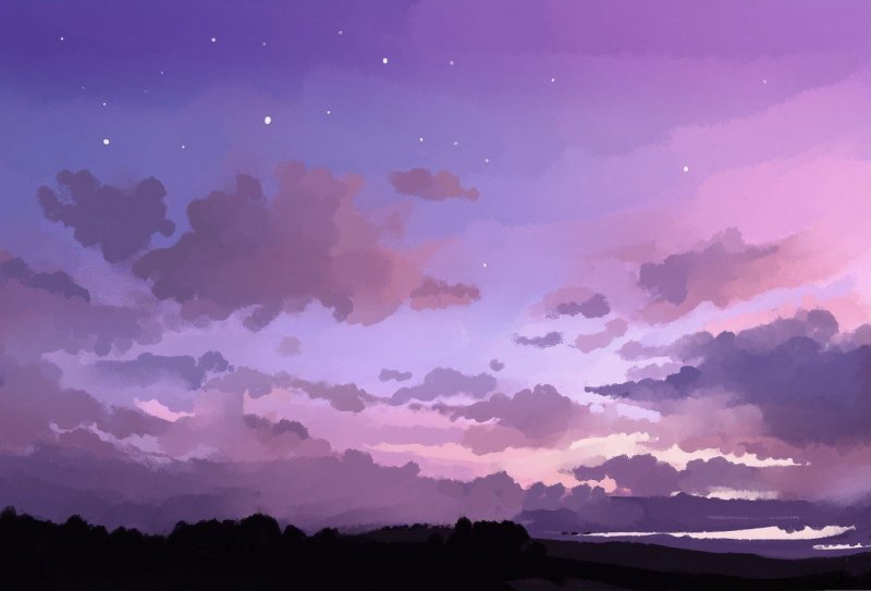 Фиолетовые облака