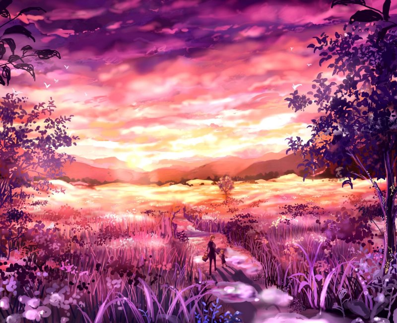 Красивые аниме пейзажи