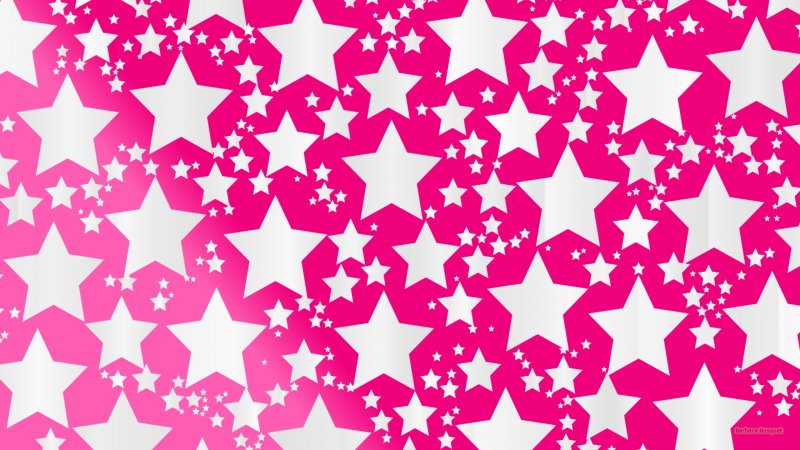 Баннер со звездами розовый