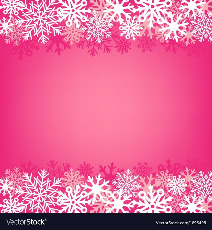 Розовый снежный фон