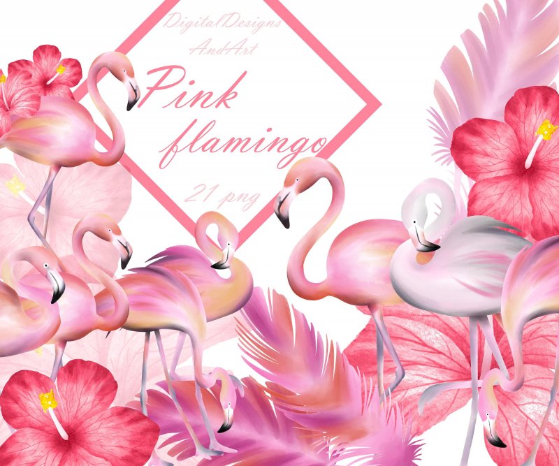 Фламинго для фотошопа