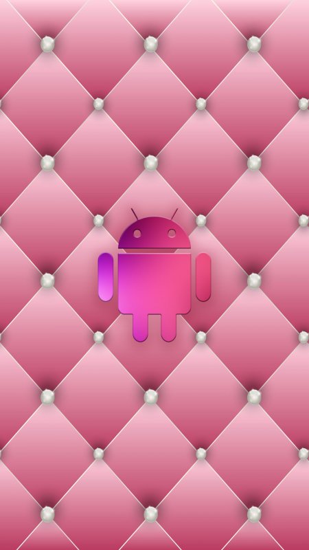Розовый андроид