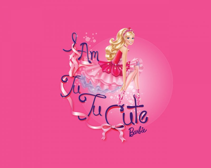 Логотип Барби на розовом фоне