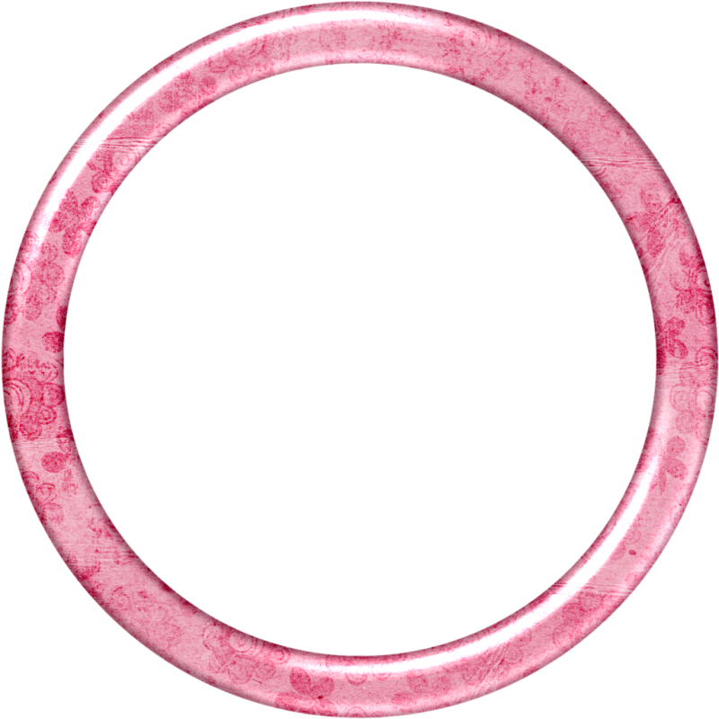 Розовая круглая рамочка