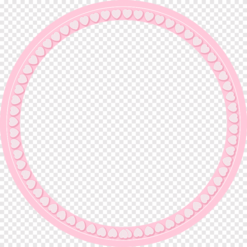 Рамка круглая детская розовая