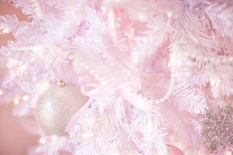 Рождество в розовый пастельный тонах фон