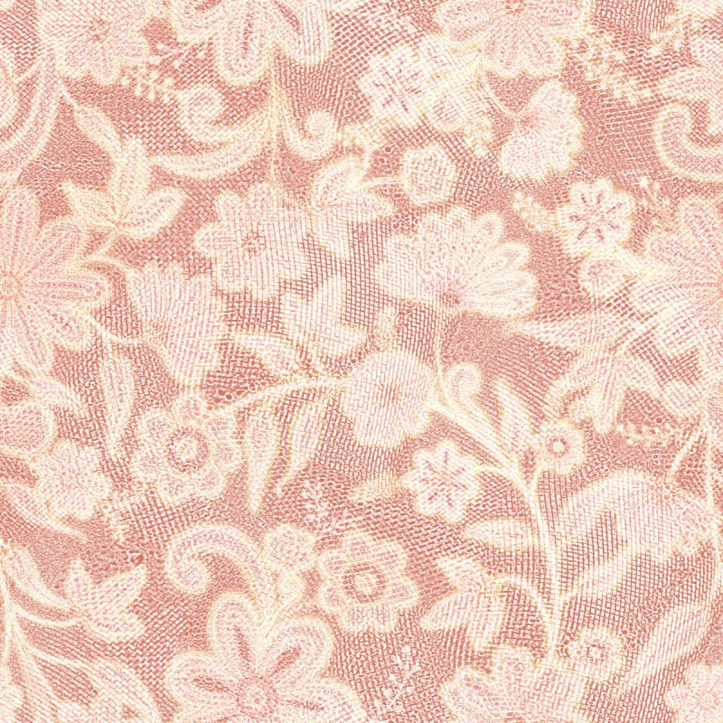 Розовая ткань с орнаментом