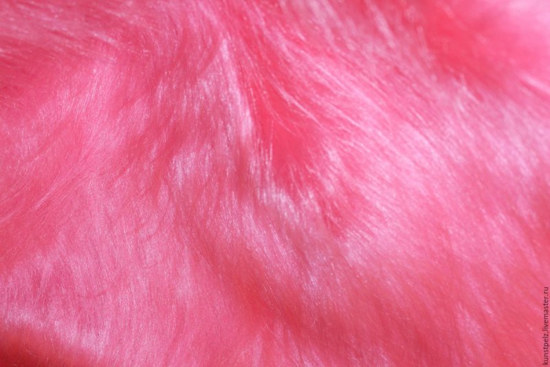 Мех искусственный длинноворсный розовый