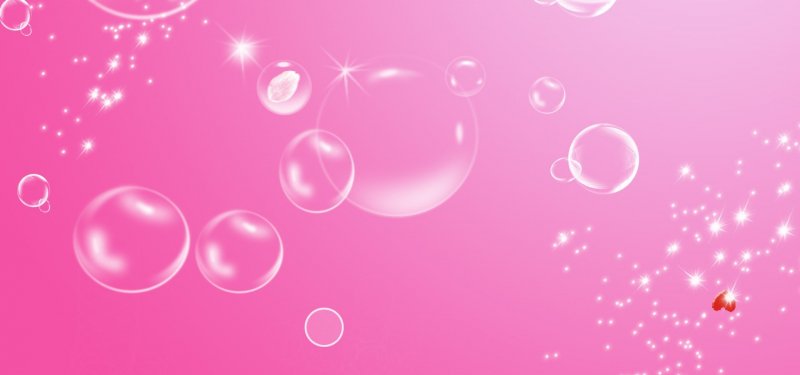 Розовый фон с пузырьками