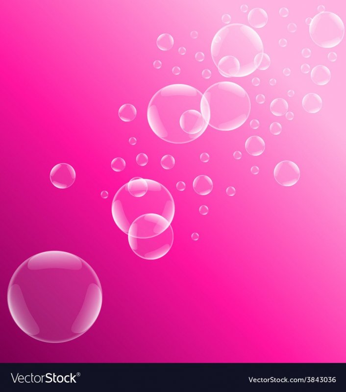 Цветные пузыри розовый