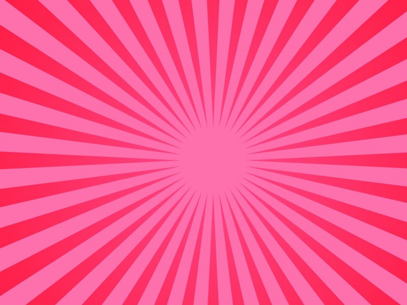Розовый фон с лучами из центра