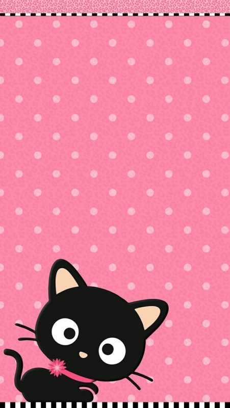 Милый котик на розовом фоне