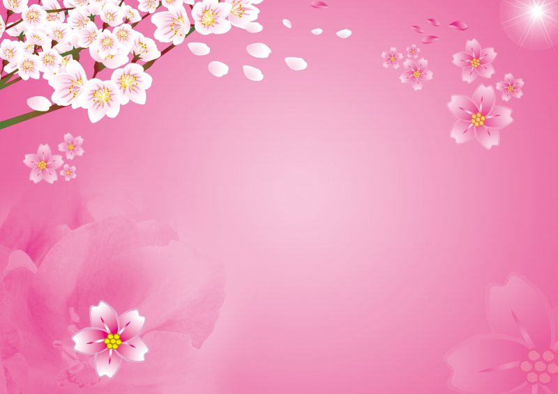 Розовый фон с цветочками