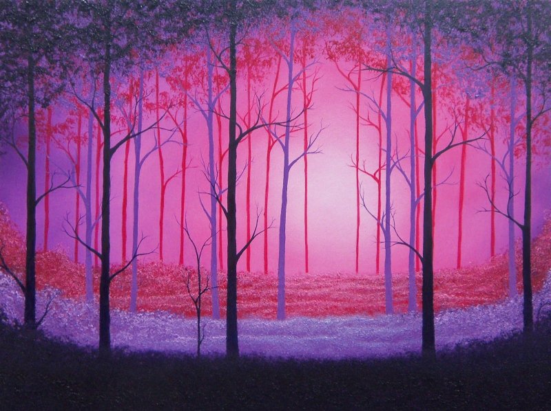Магический лес розовый