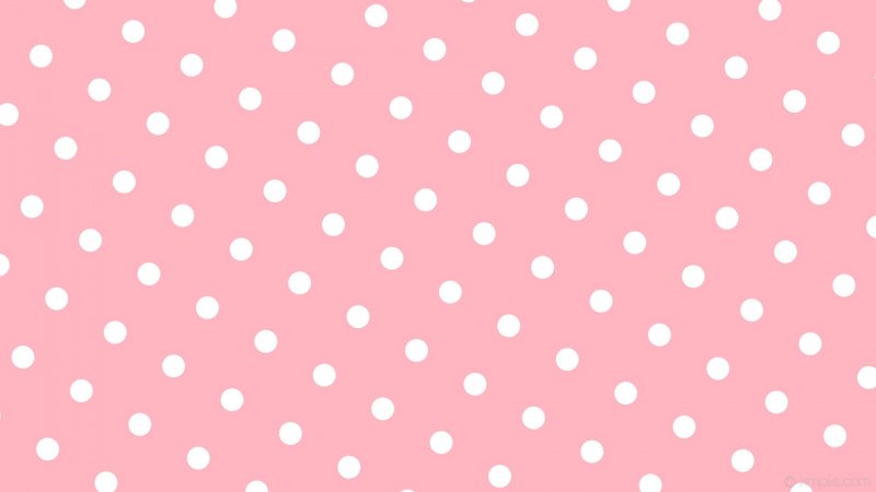 Розовый фон в белый горошек