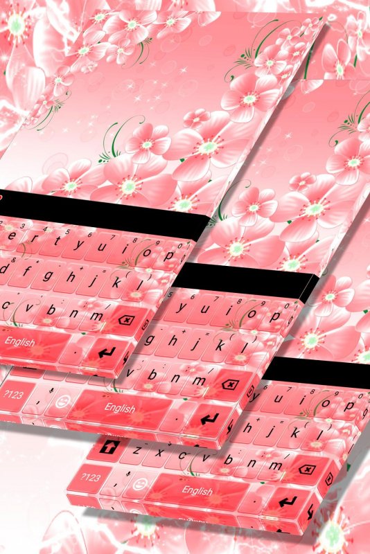 Клавиатура цветы фон