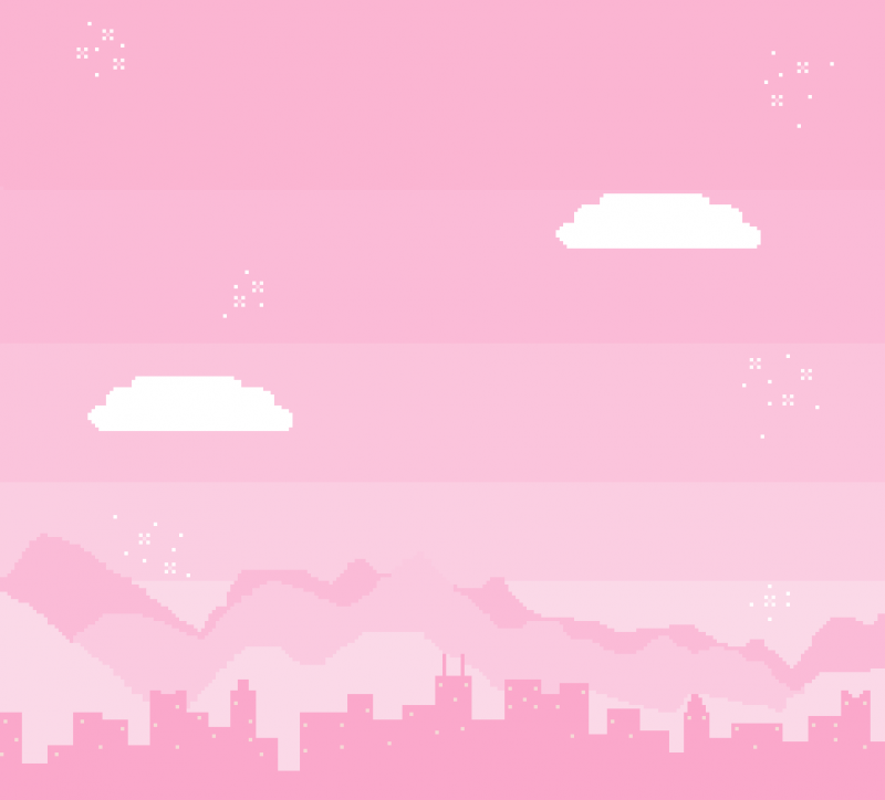 Пиксельное облако розовое