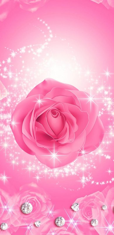 Красивый розовый фон с цветами