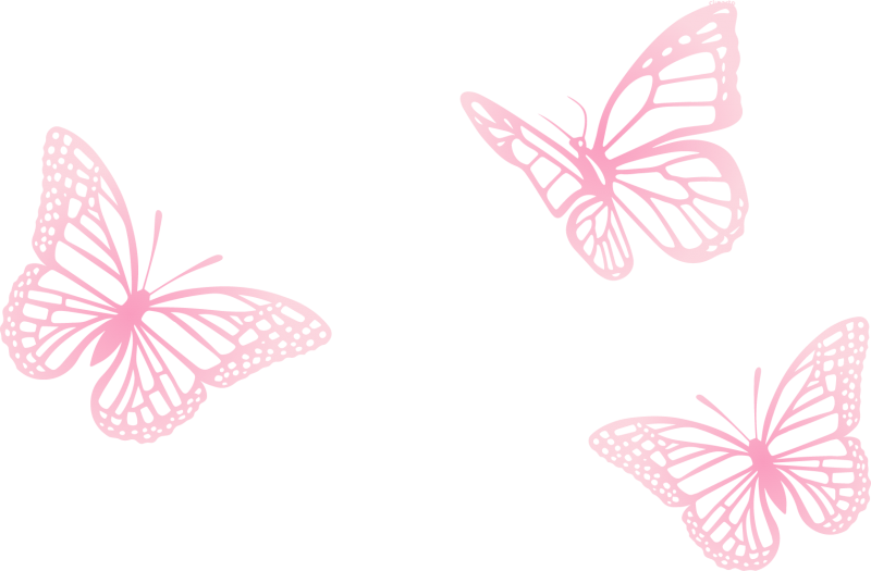 Мелкие бабочки на прозрачном фоне