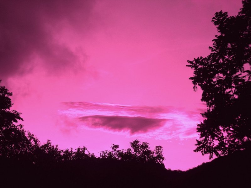 Розовое небо Эстетика