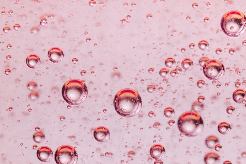 Фотопечать пузырики белое с красным