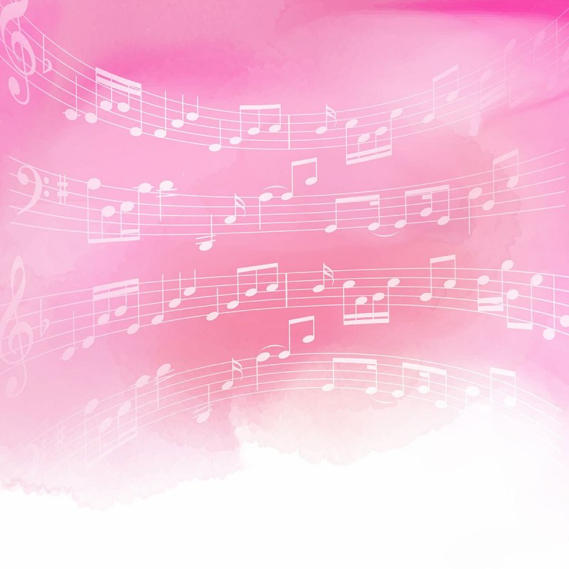 Розовый музыкальный фон