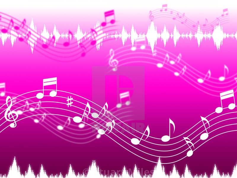 Фон музыкальный детский мир ритма розовый