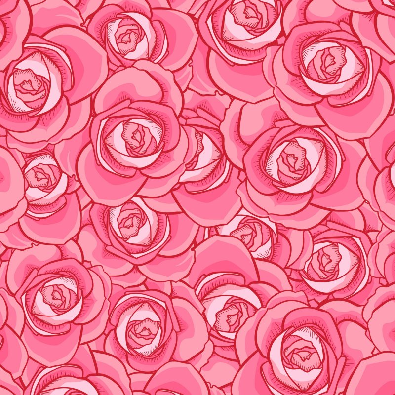Розовые цветы узор