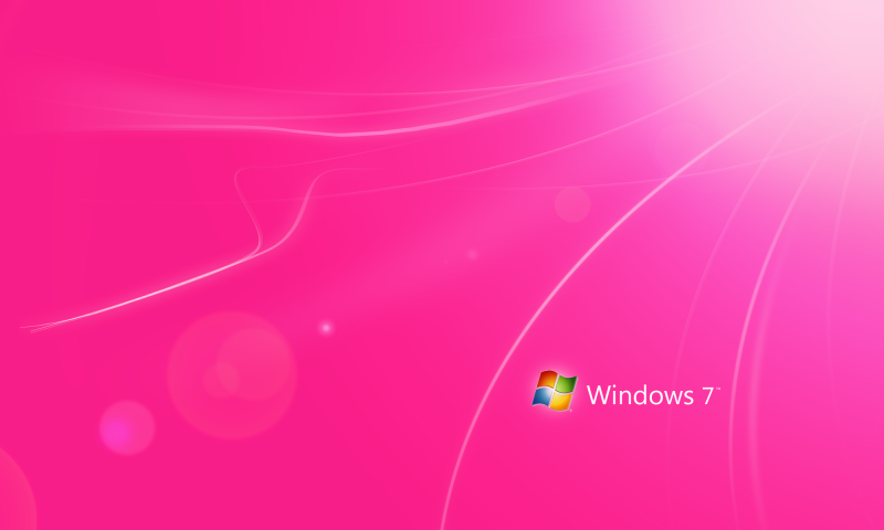 Windows в розовом фоне