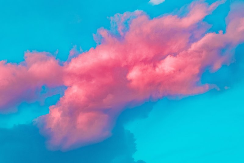 Розовые облака арт