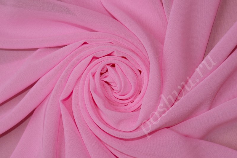 Шифон ткань розовая