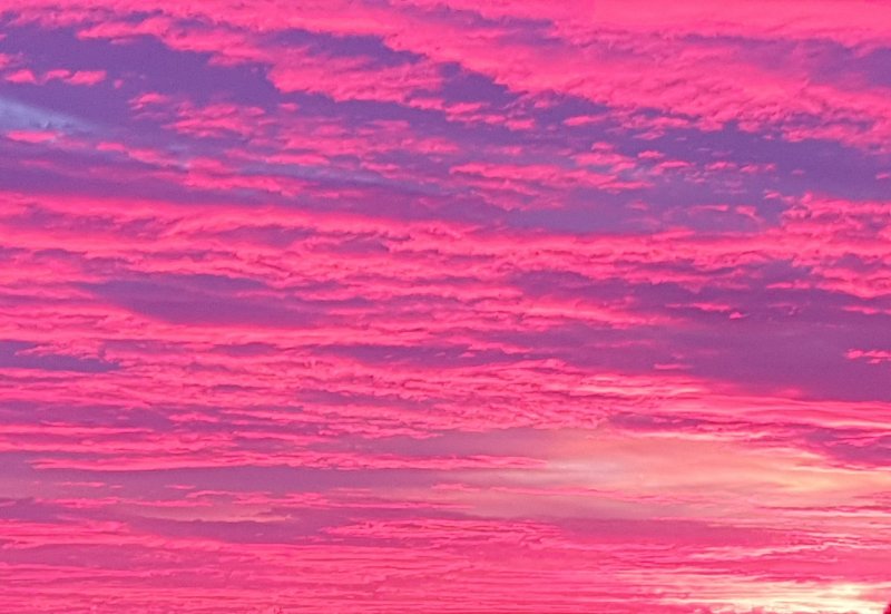 Небо закат розовый