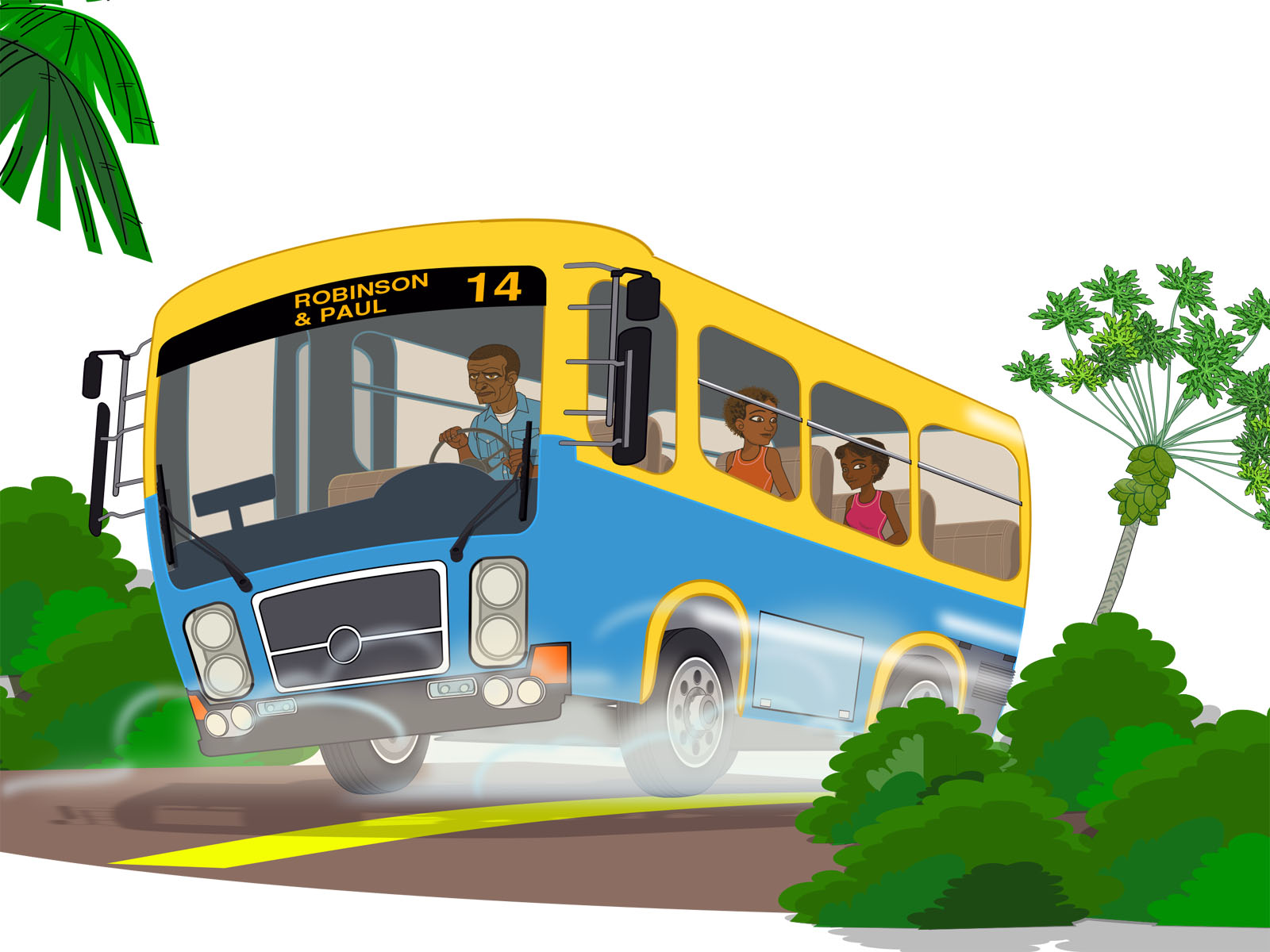 Автобус иллюстрация