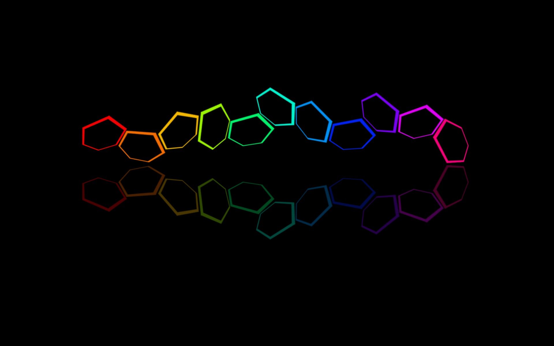 Молекулы на черном фоне