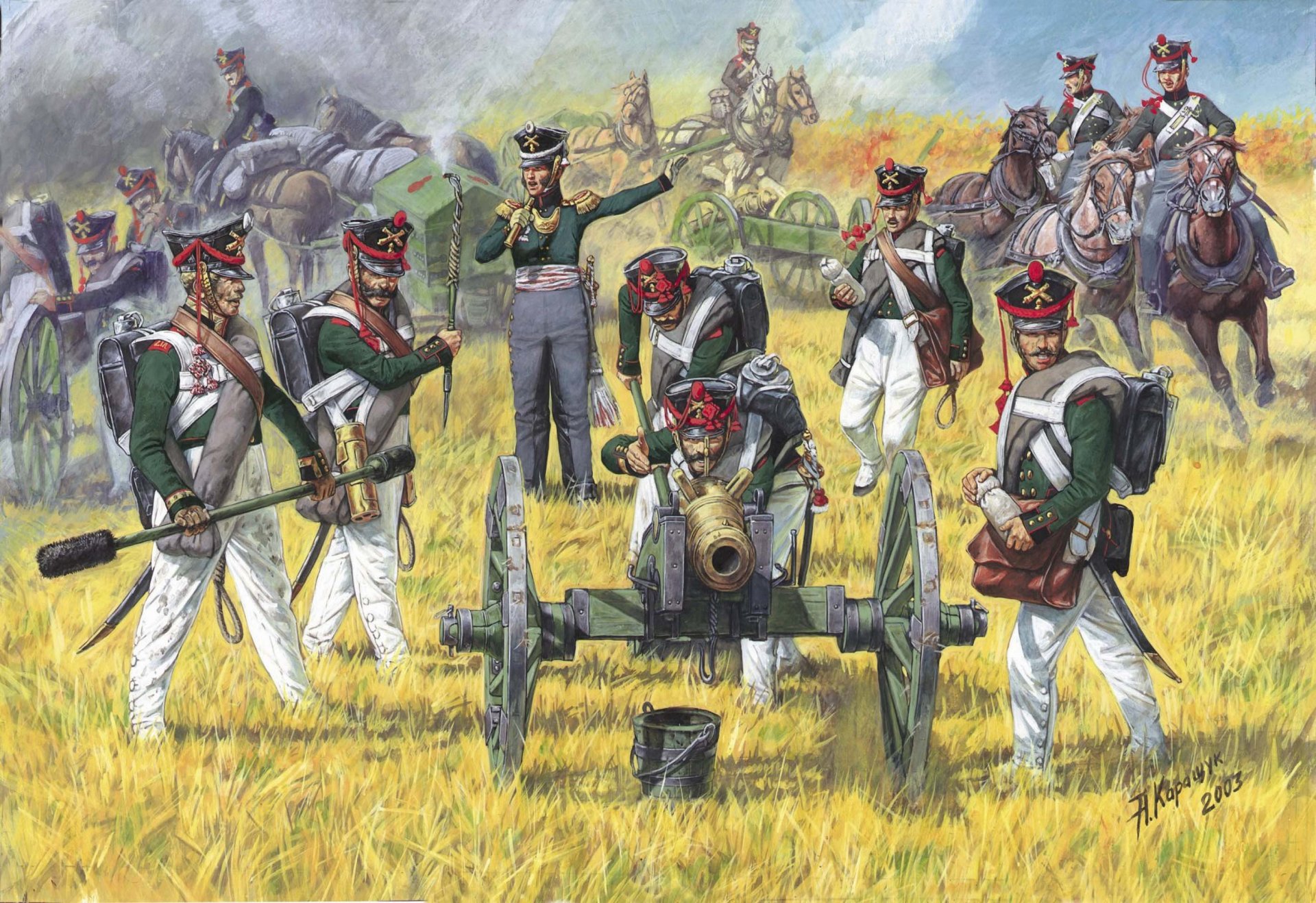 Русская армия пехота, кавалерия, артиллерия 1812 года